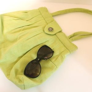 💋 BRAND NEW Handmade Soft Lime Purse 💋